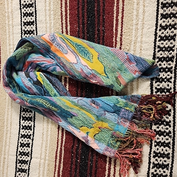📛 5/$25 Unique Silk Skinny Scarf 10x80 . - Picture 1 of 6